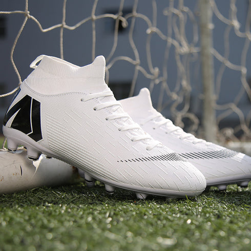 High Top White Football Shoes For Men And Women - ROUTINE FASHION